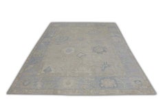 Handwoven Wool Turkish Oushak Rug 7'11"x 9'10"