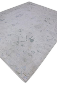 Handwoven Wool Turkish Oushak Rug 7'11"x 9'9"