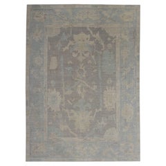 Handwoven Wool Turkish Oushak Rug 8'10"x 12'5"