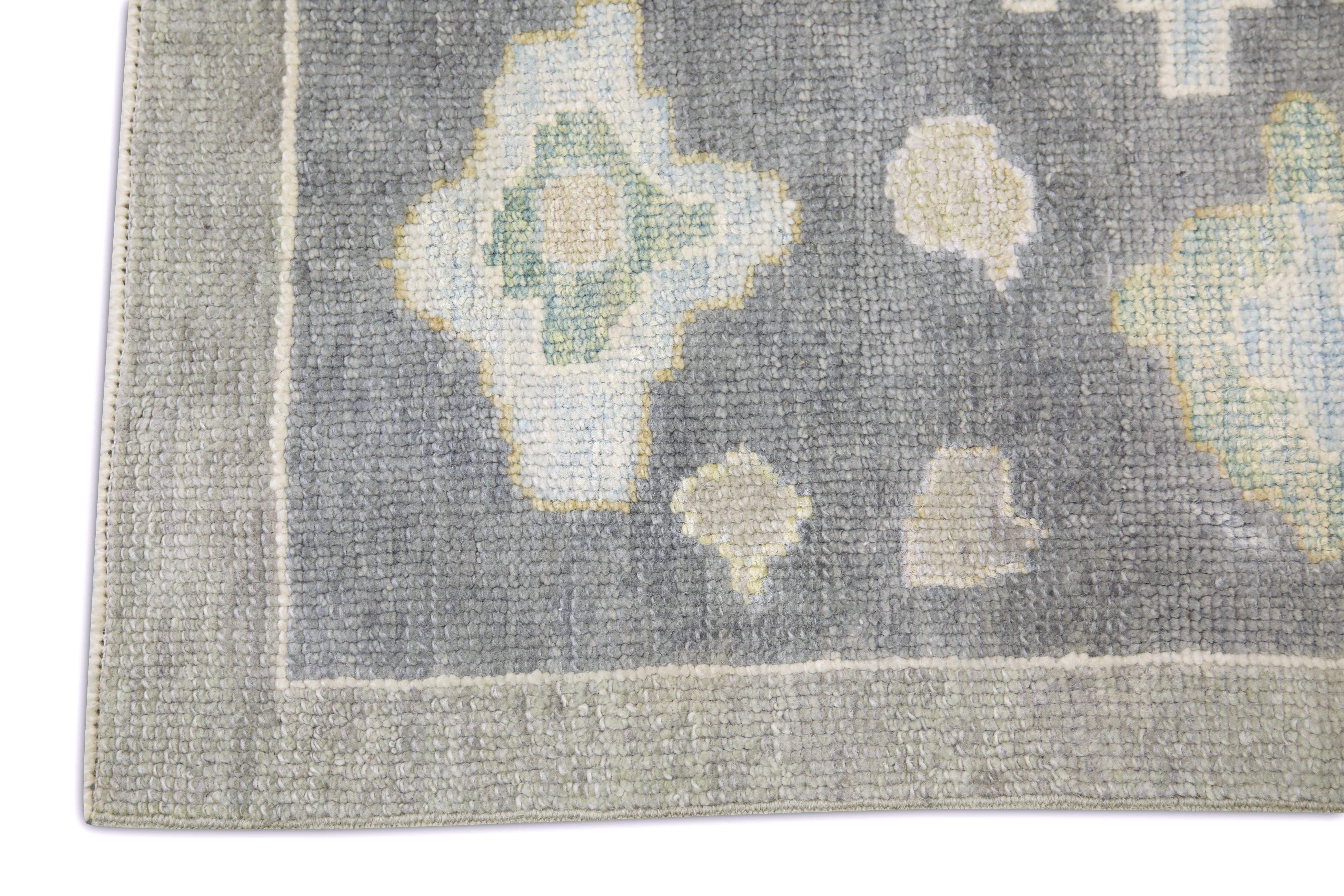 Handgewebter türkischer Oushak-Teppich aus Wolle 8'11