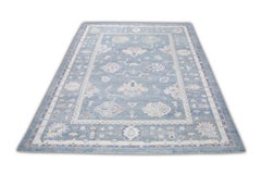 Alfombra Oushak turca de lana tejida a mano 8'11 "x 11'9