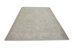 Handwoven Wool Turkish Oushak Rug 8'2"x 11'
