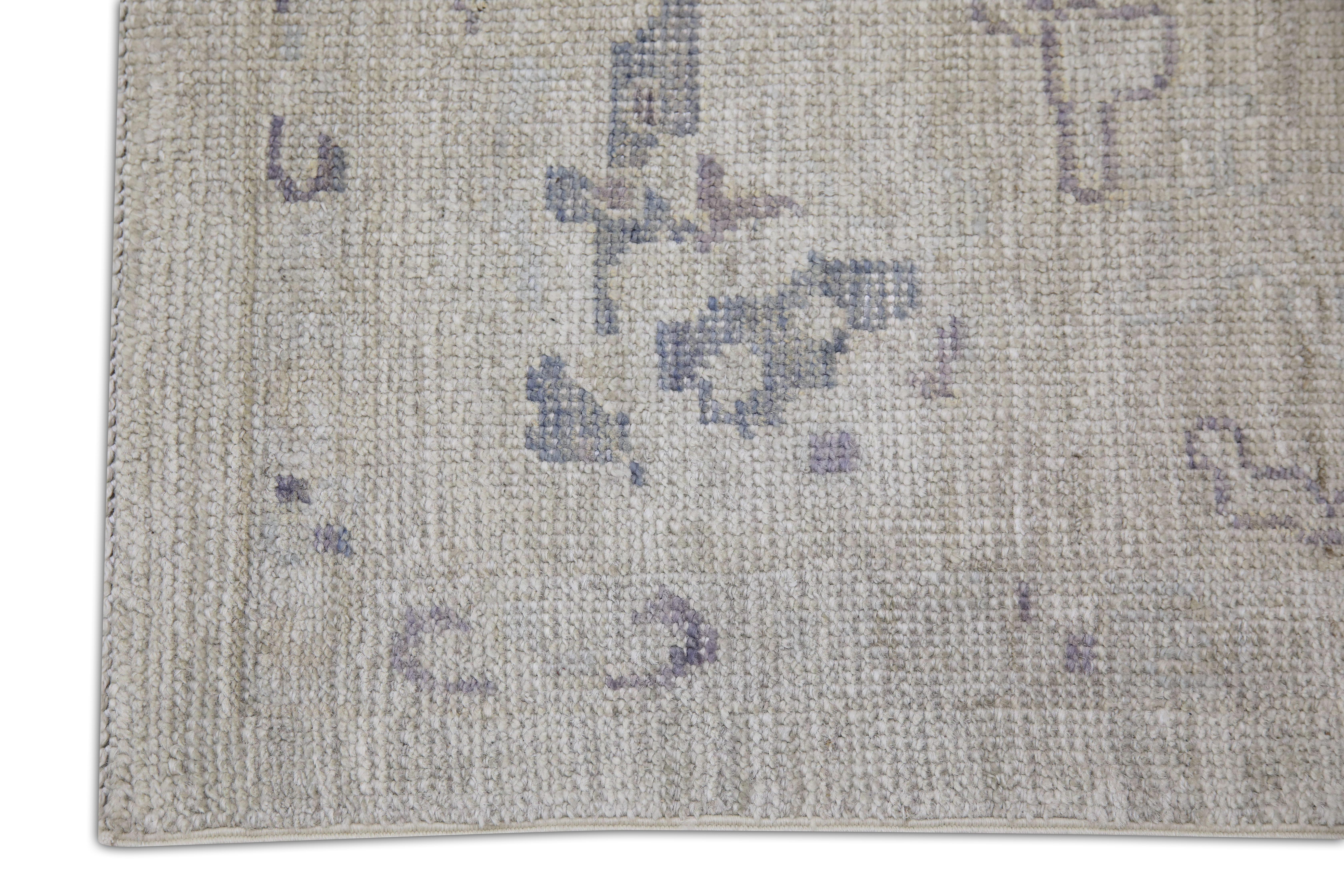 Tintura vegetale Tappeto Oushak turco in lana intrecciata a mano 8'3
