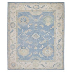 Handwoven Wool Turkish Oushak Rug 8'x 10'