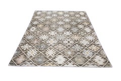 Handwoven Wool Turkish Oushak Rug 8'x 10'1"