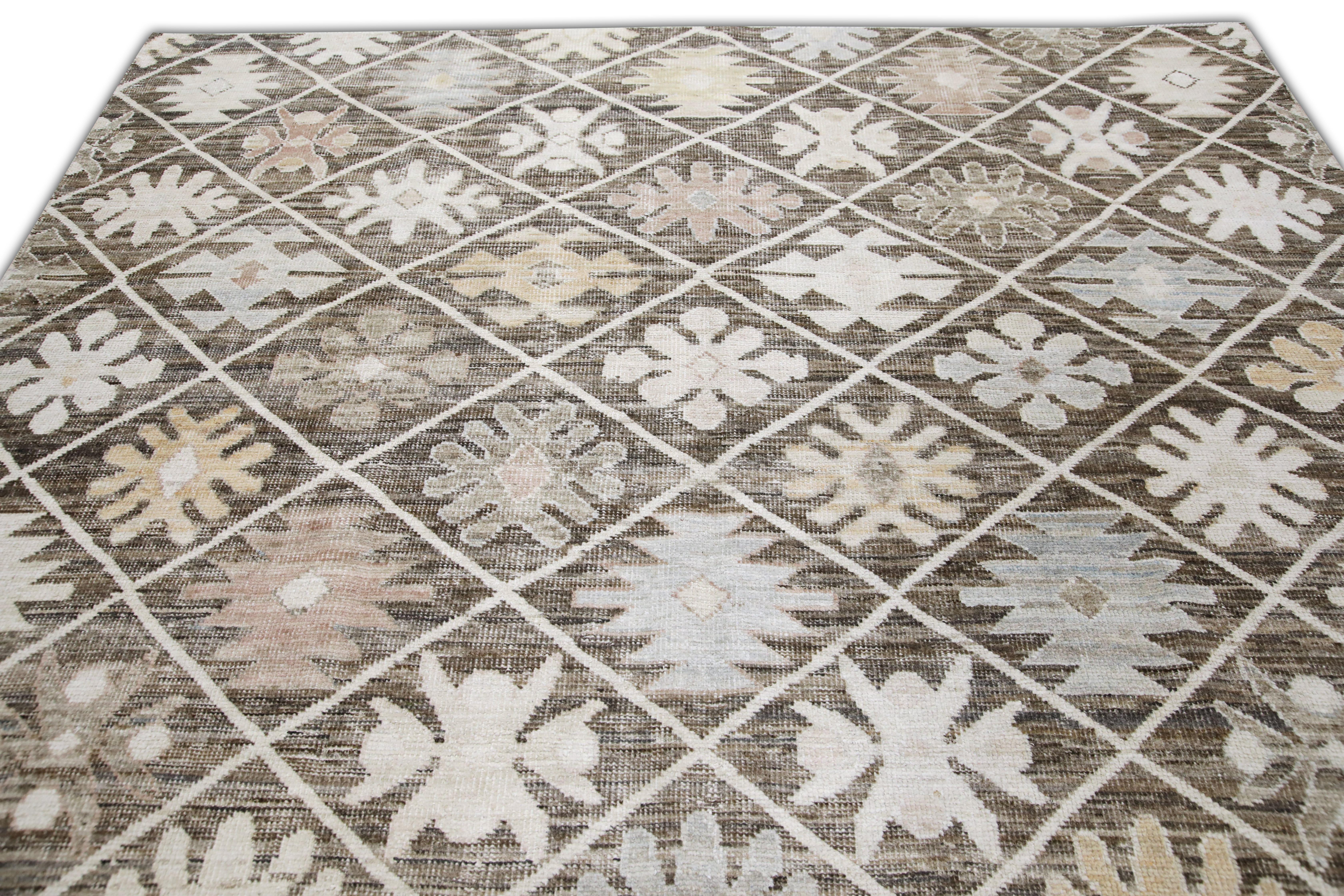 Turco Tappeto Oushak turco in lana intrecciata a mano 8'x 10'1