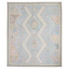 Alfombra Oushak turca de lana tejida a mano 8'x 9'8