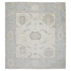 Handwoven Wool Turkish Oushak Rug 9'10"x 10'4"