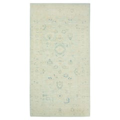 Handgewebter türkischer Oushak-Teppich aus Wolle 9'10"x 17'9"