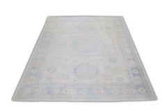 Alfombra Oushak Turca de Lana Tejida a Mano 9'4 "x 12'