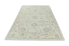 Handwoven Wool Turkish Oushak Rug 9'x 12'