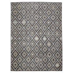 Handgewebter türkischer Oushak-Teppich aus Wolle 9'x 12'2"