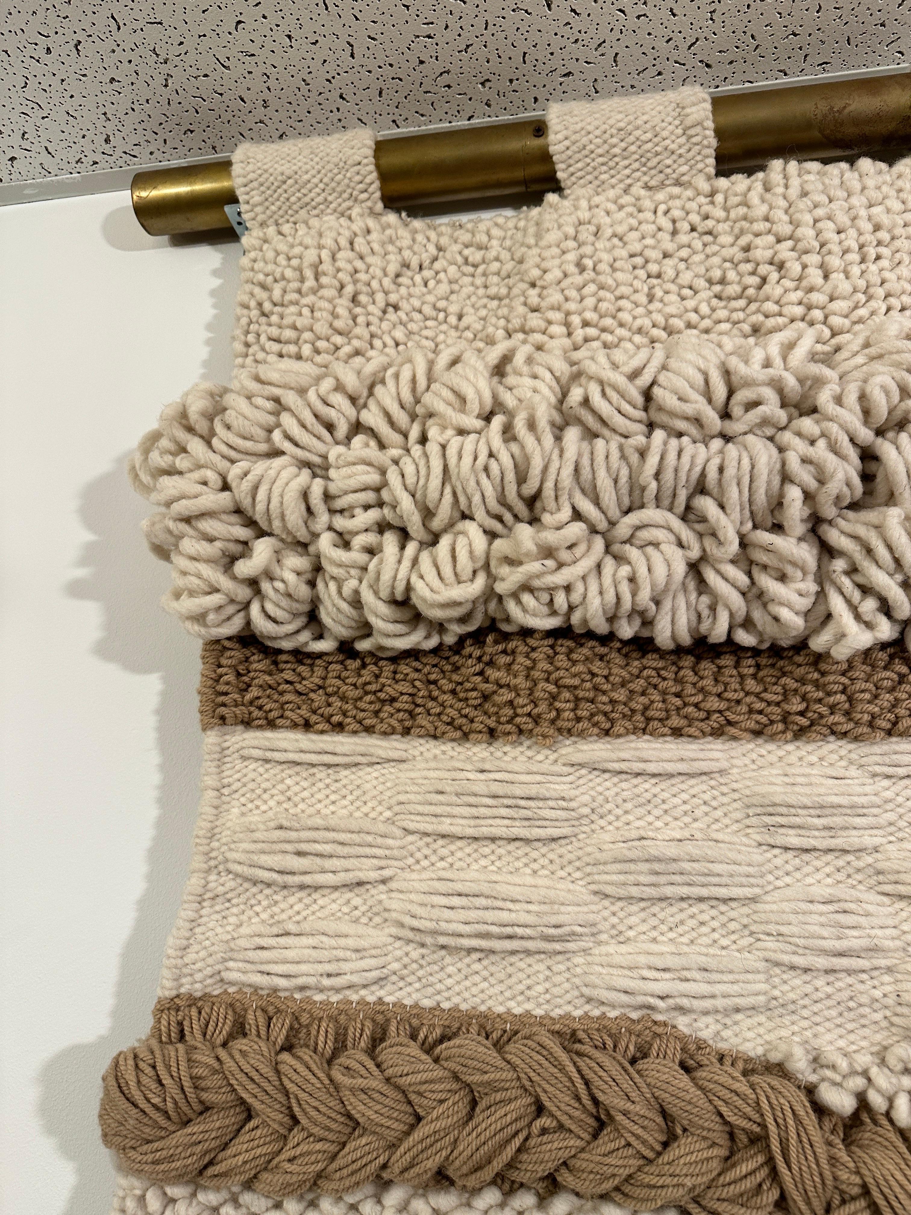 Handgewebter Wandteppich aus Wolle (Mexikanisch) im Angebot