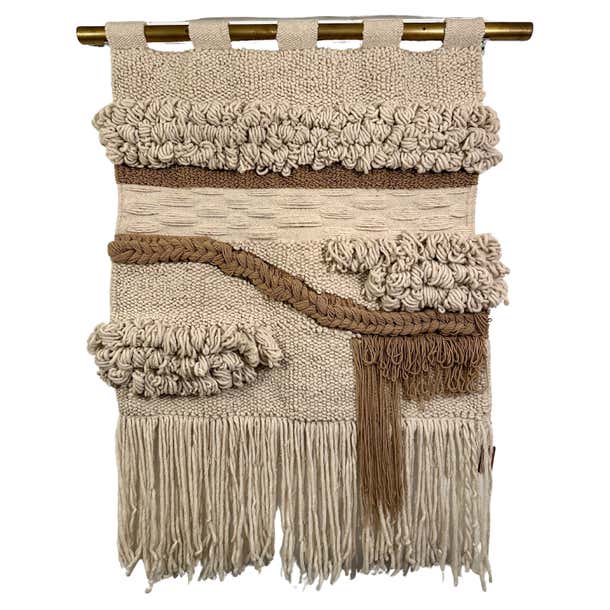 Illustration of Exclusive Plain Wall Tapestry With Woven Texture
