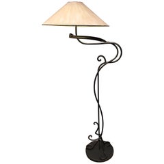 Arts and Crafts Hand Wrought Iron Floor Lamp