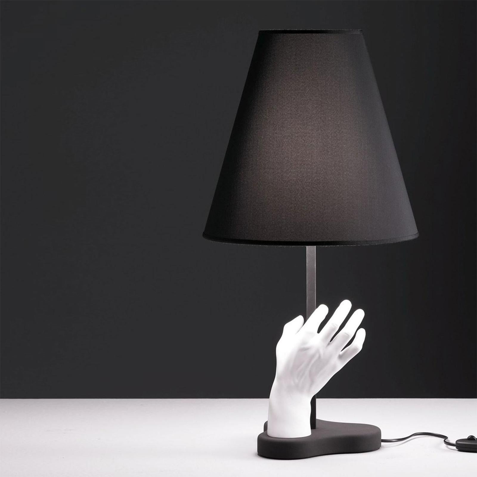 Blackened Handy Table Lamp For Sale