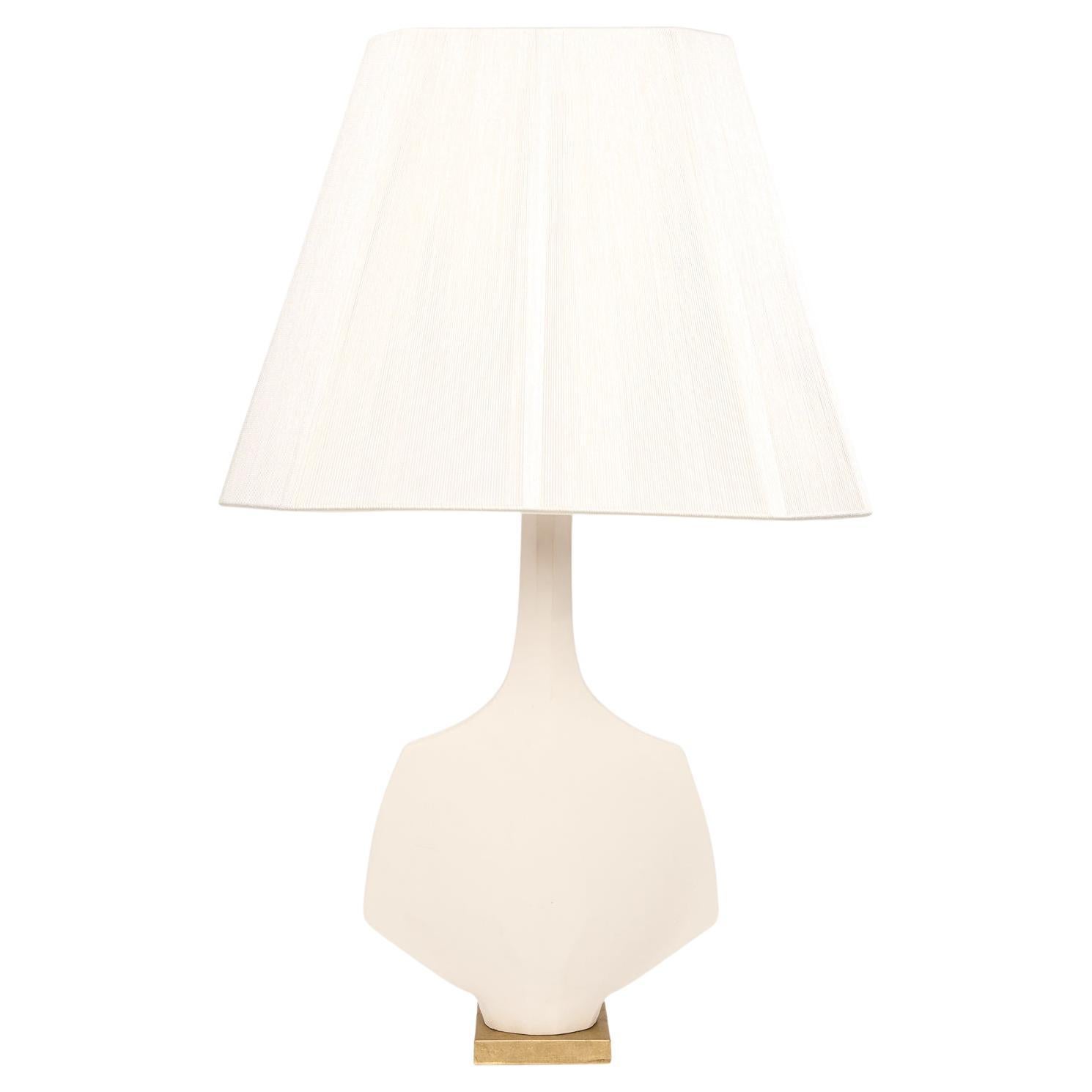 Artisanal Handcrafted Small Ceramic Sculpture Lamp in Black Stoneware – Tent