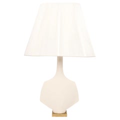 Artisanal Handcrafted Kleine Keramik-Skulptur Lampe in schwarzem Steingut - Tent