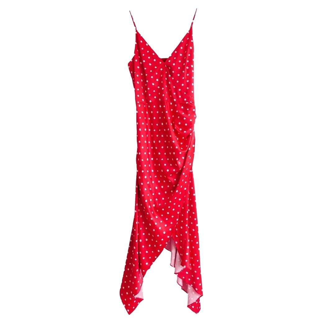 Haney Olivia - Vestito a sottoveste rosso a Dot Dot in vendita