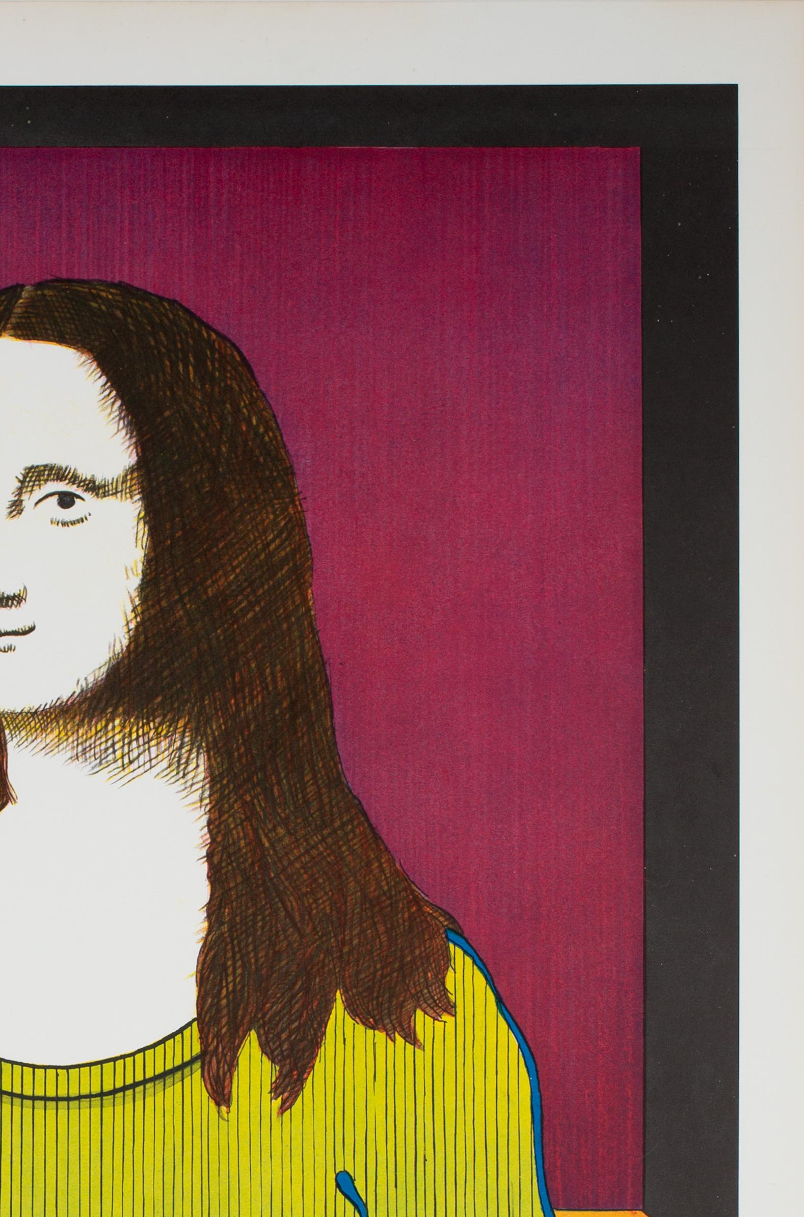 Hang Loose 1970s American Political/Protest Poster, Women's Lib Mona Lisa In Excellent Condition In Bath, Somerset