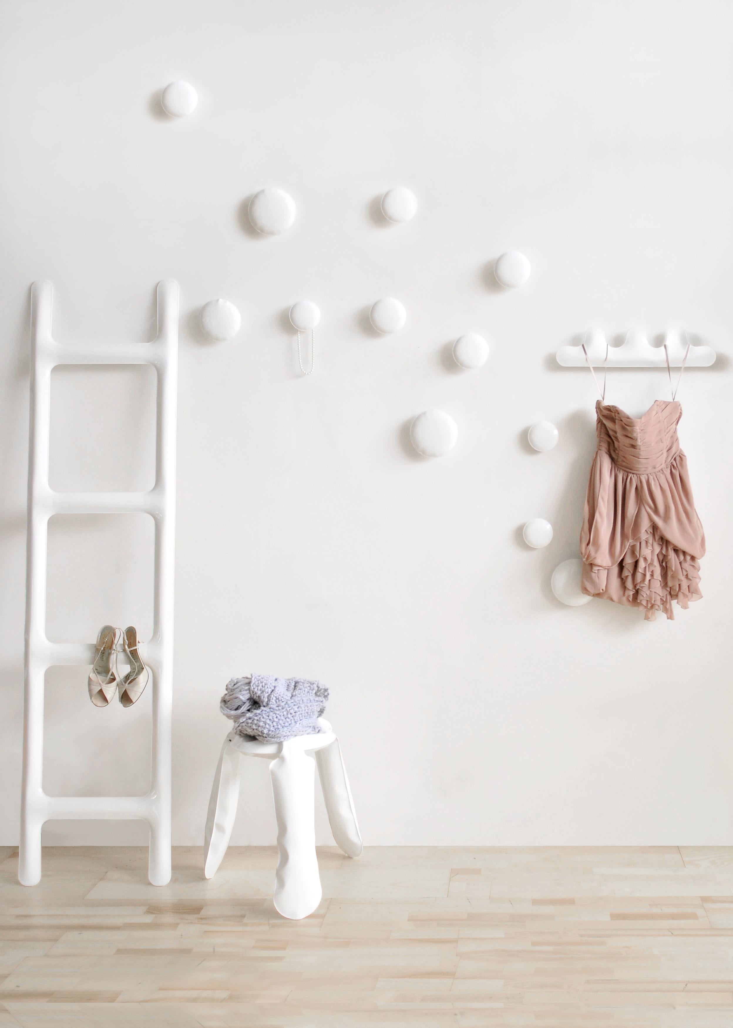 Organic Modern Hanger 'Kamm 5' by Zieta, White Glossy For Sale