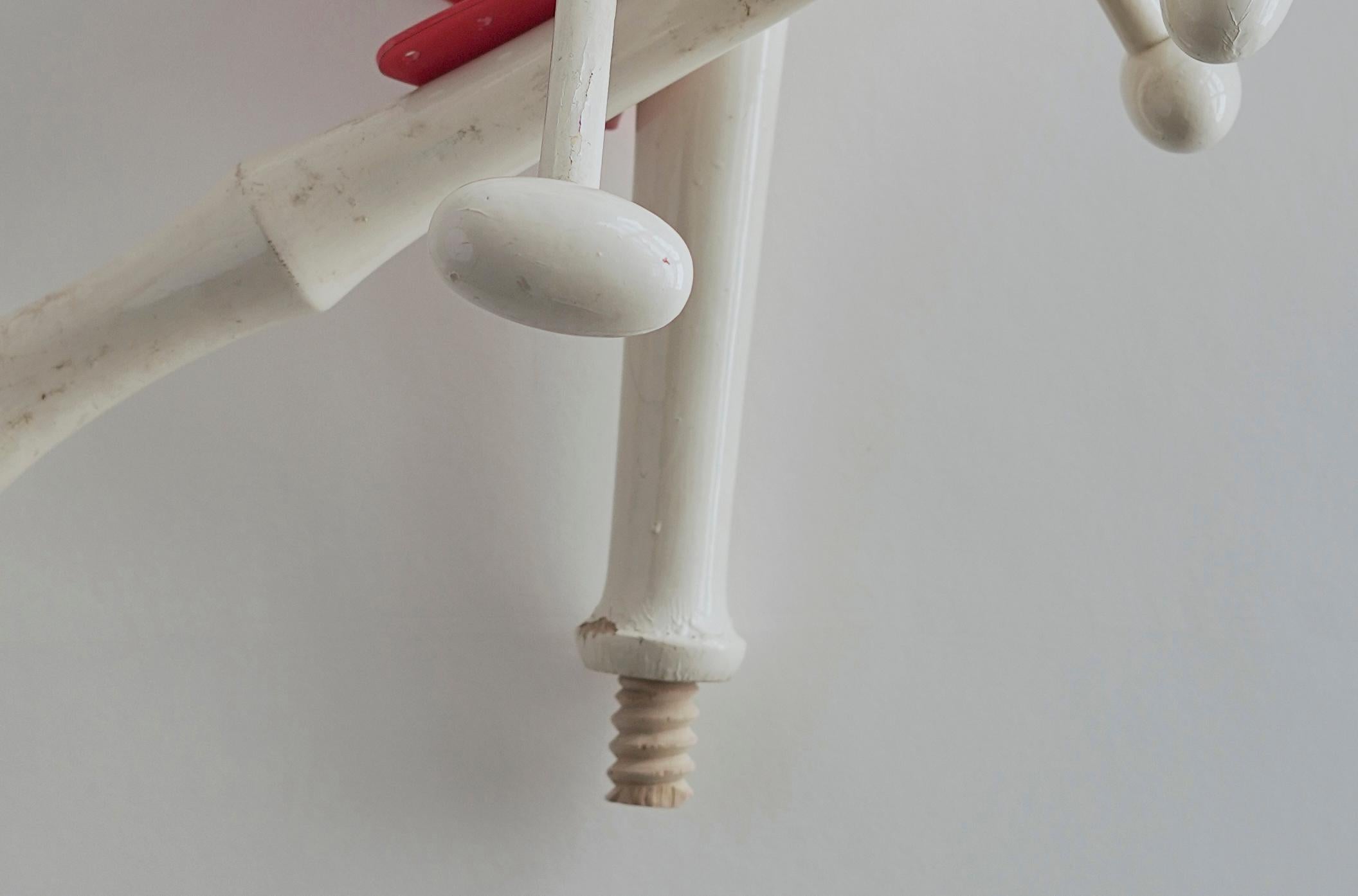 Unique Artistic Upcycled Wooden Coat Hanger 4 by Curro Claret For Sale 4