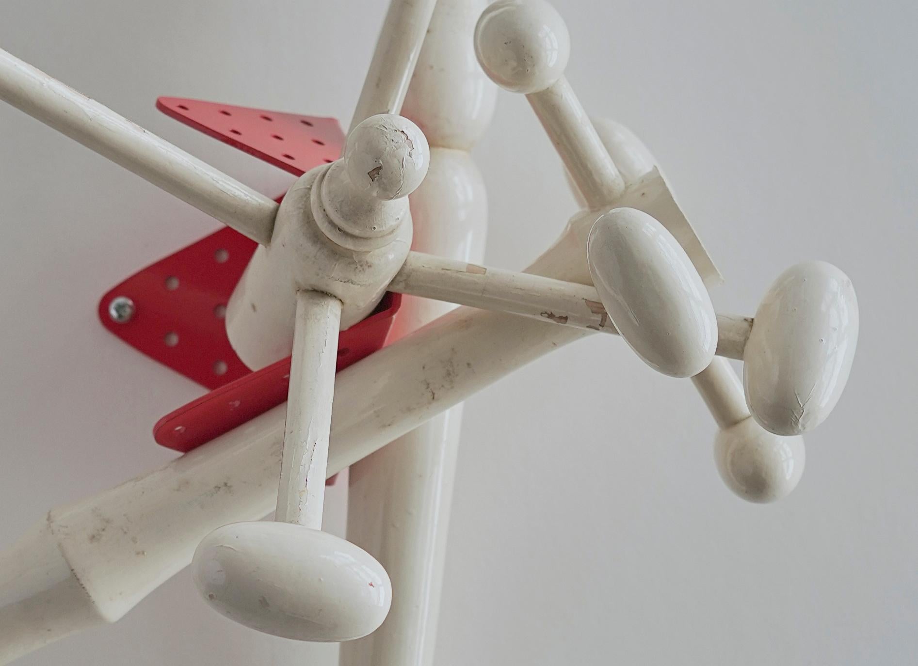 Unique Artistic Upcycled Wooden Coat Hanger 4 by Curro Claret For Sale 2