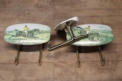 Hanger with Galloping Horses Brass Italian Design 1950