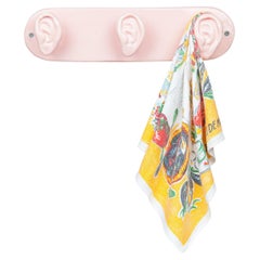 Hanging 3 Ears Pink Towel Hooks by Lola Mayeras