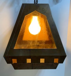 Hanging Art & Craft Style Copper Lantern