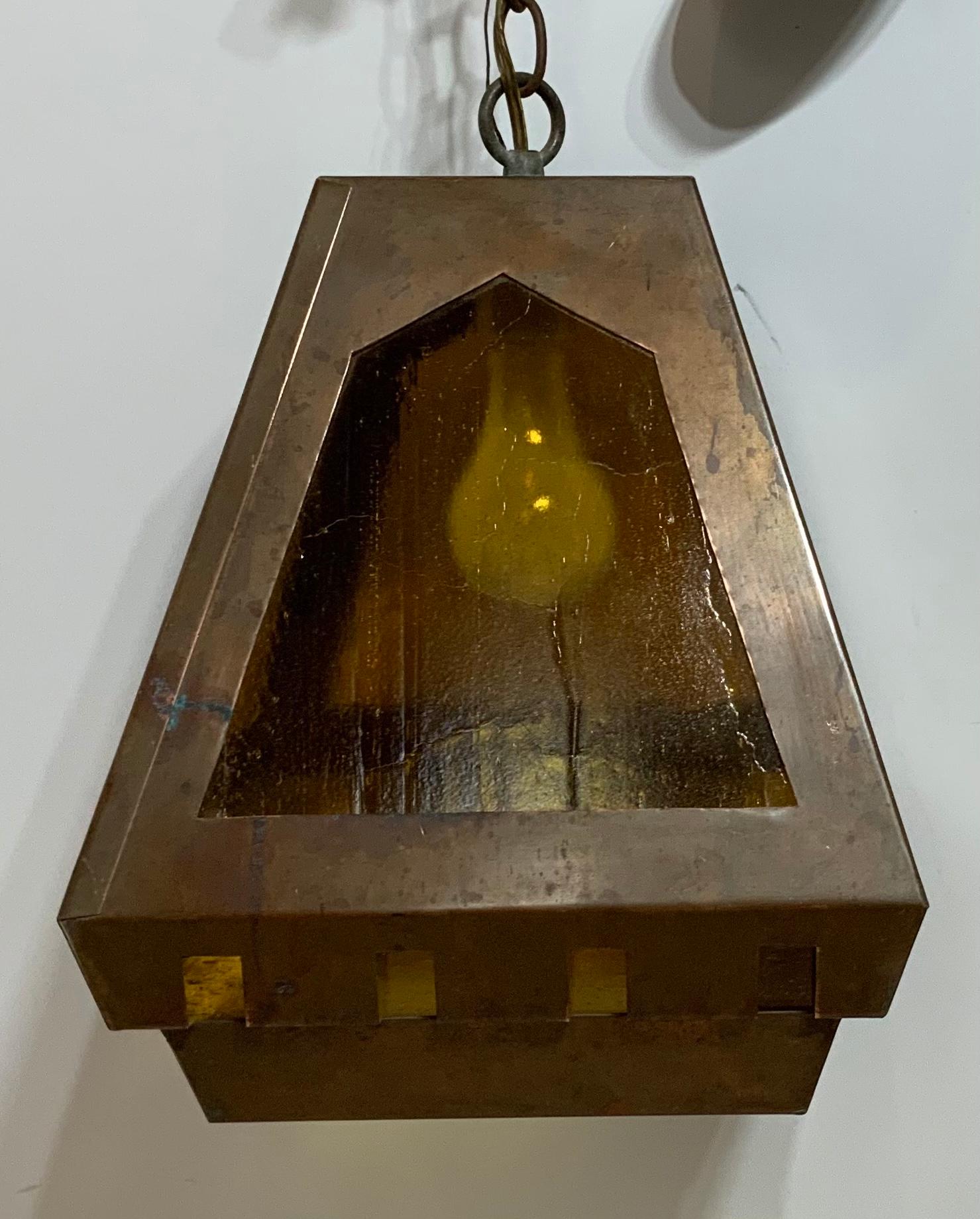 American Hanging Art & Craft Style Copper Lantern