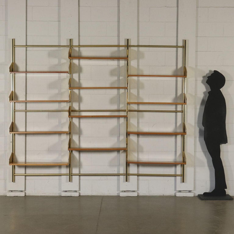 Hanging Bookcase for Feal Brass Vintage, Italy, 1960s at 1stDibs