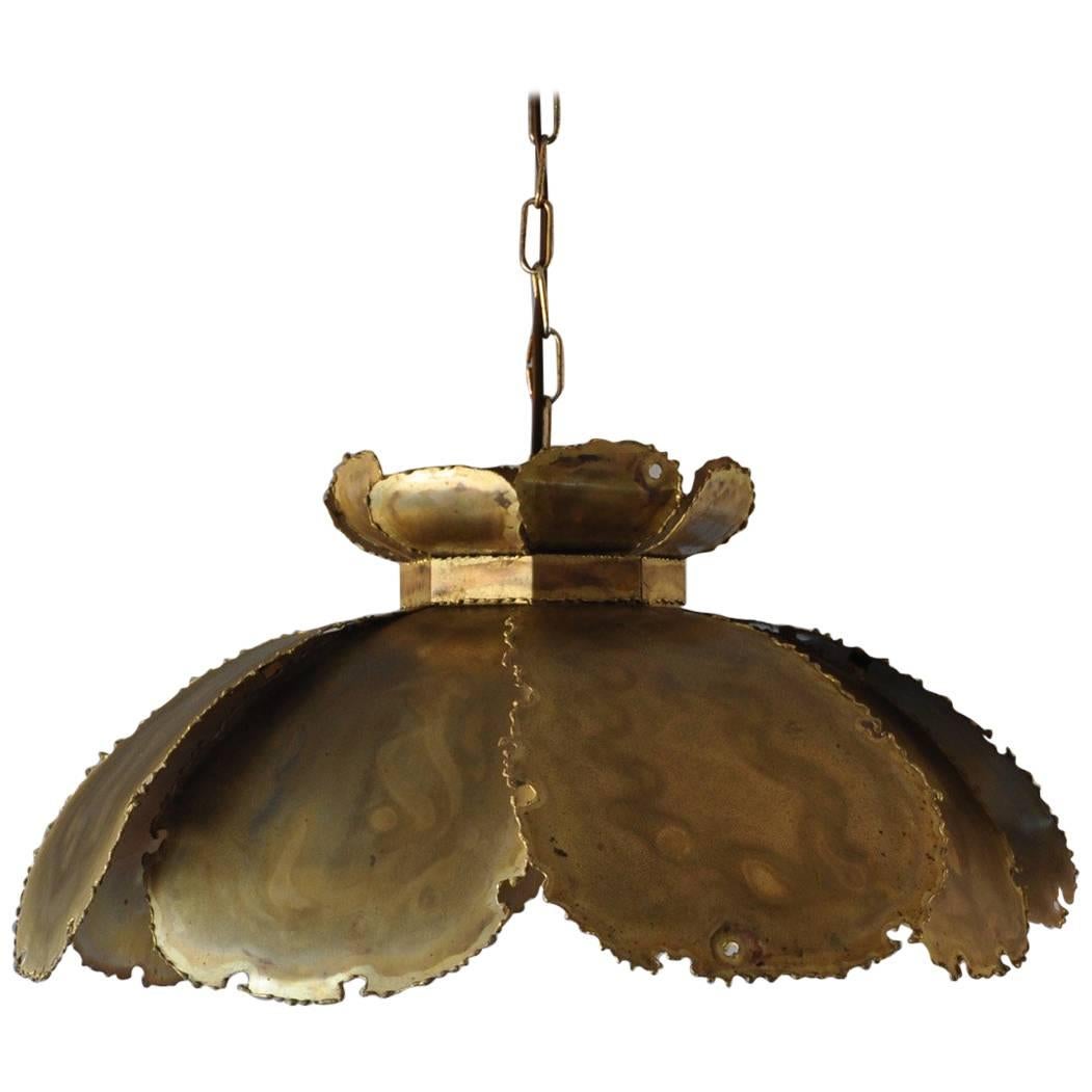 Hanging Brass Lamp from the 1960s by Svend Aage Holm Sørensen