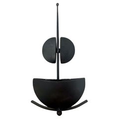 Vintage Hanging Candleholder in Iron & Wood by Bengt Gustafsson, Sweden