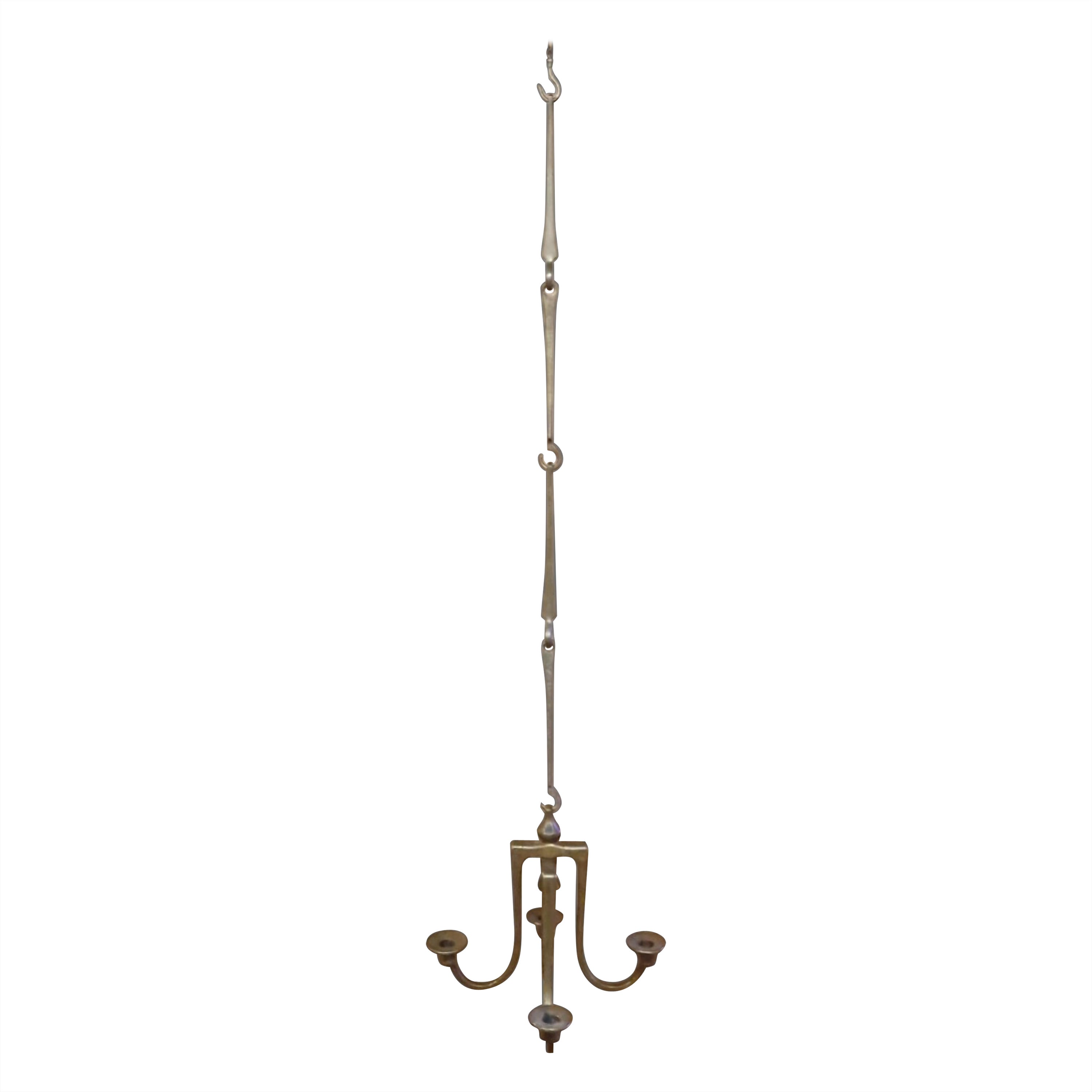 Hanging cast bronze candelabra by Michael Harjes, Germany 1960s