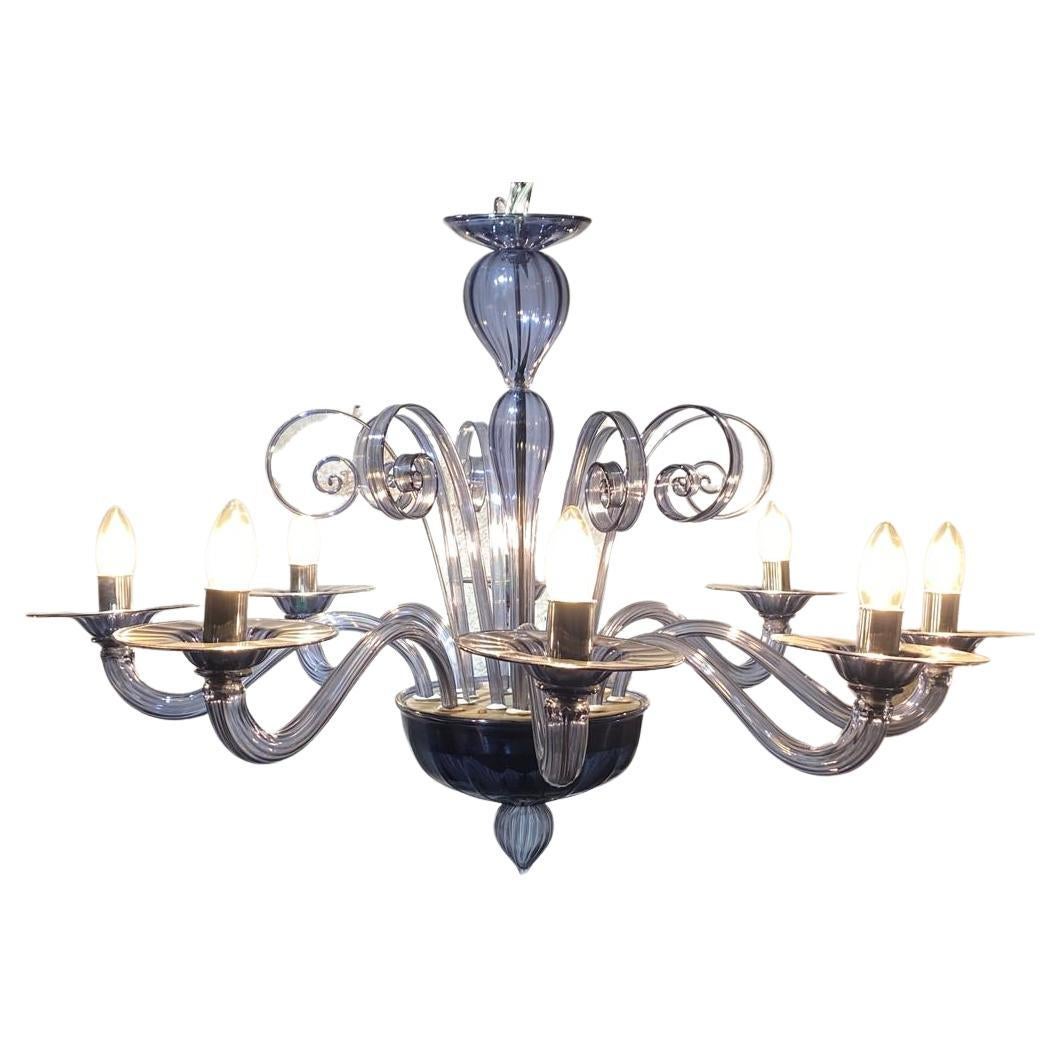 Hanging Chandelier in Murano Glass For Sale