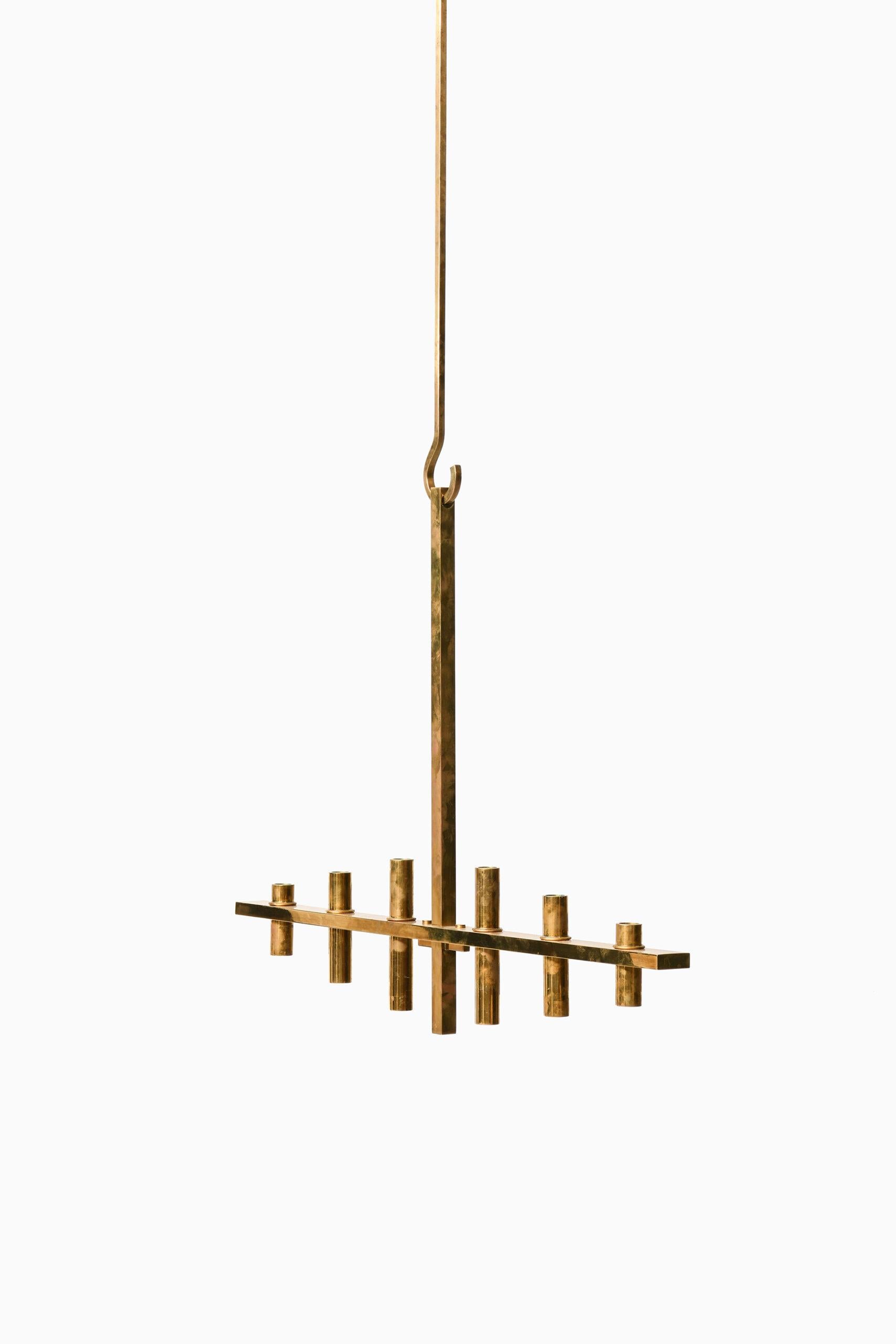 Rare large hanging chandelier in the manner of Hans-Agne Jakobsson. Probably produced by Hans-Agne Jakobsson AB in Markaryd, Sweden.