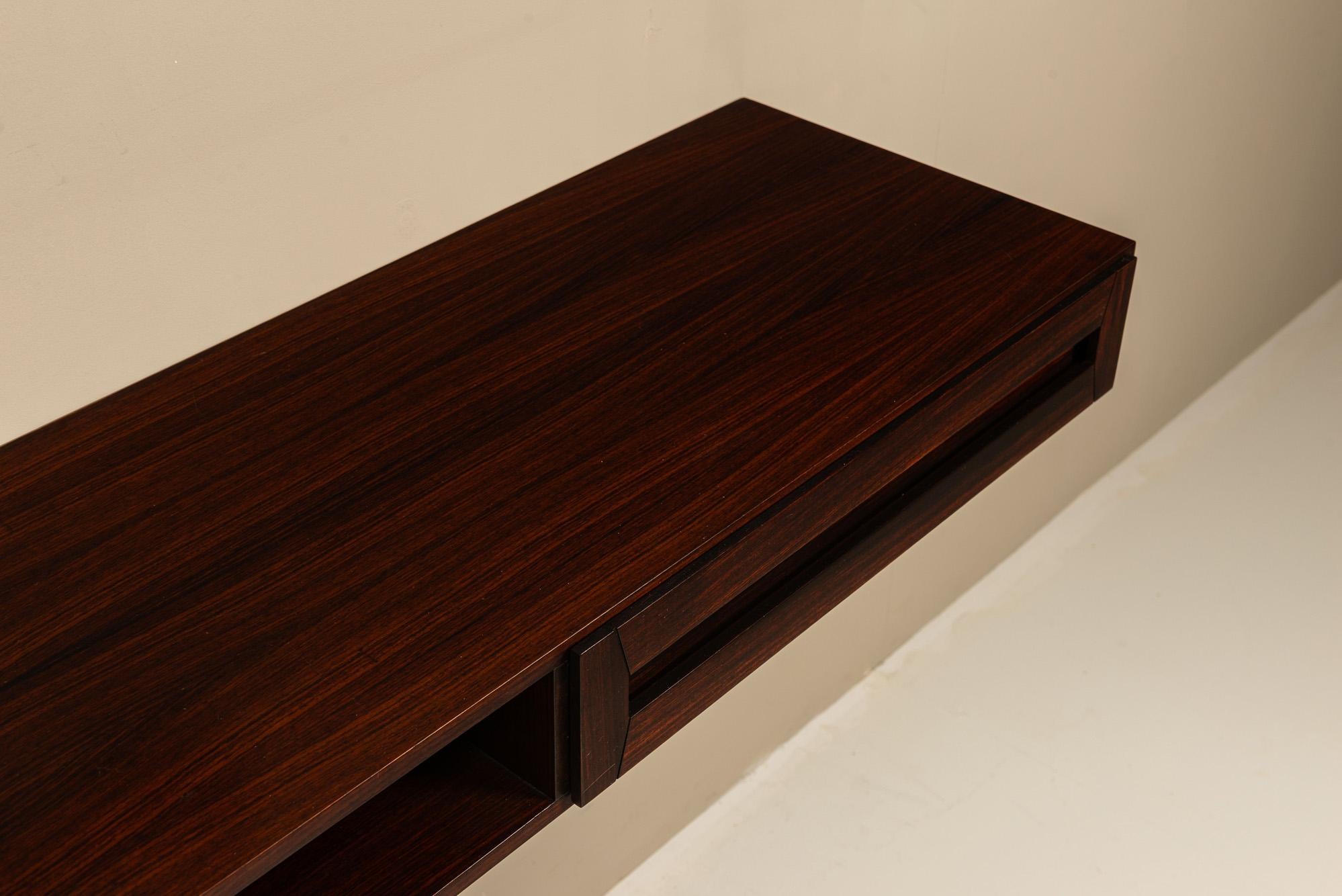 Metà XX secolo Hanging Console and Mirror by Dino Cavalli for Tredici, Italy 1960s in vendita