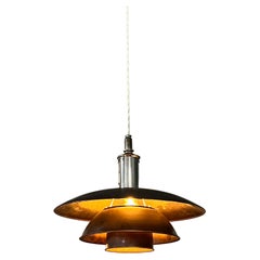 Suspension cuivre Poul Henningsen PH4/4 1930 original Louis Poulsen Danemark Rare