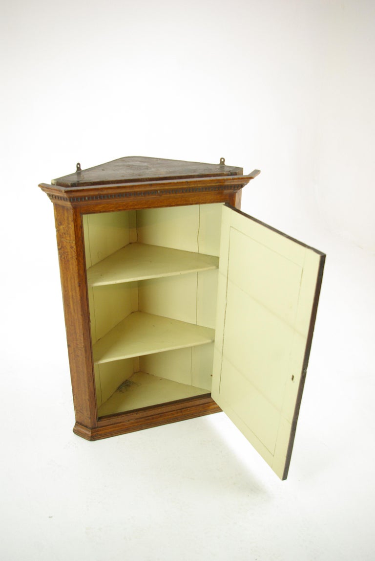 Hanging Corner Antique Oak, 18th Century For Sale at 1stdibs