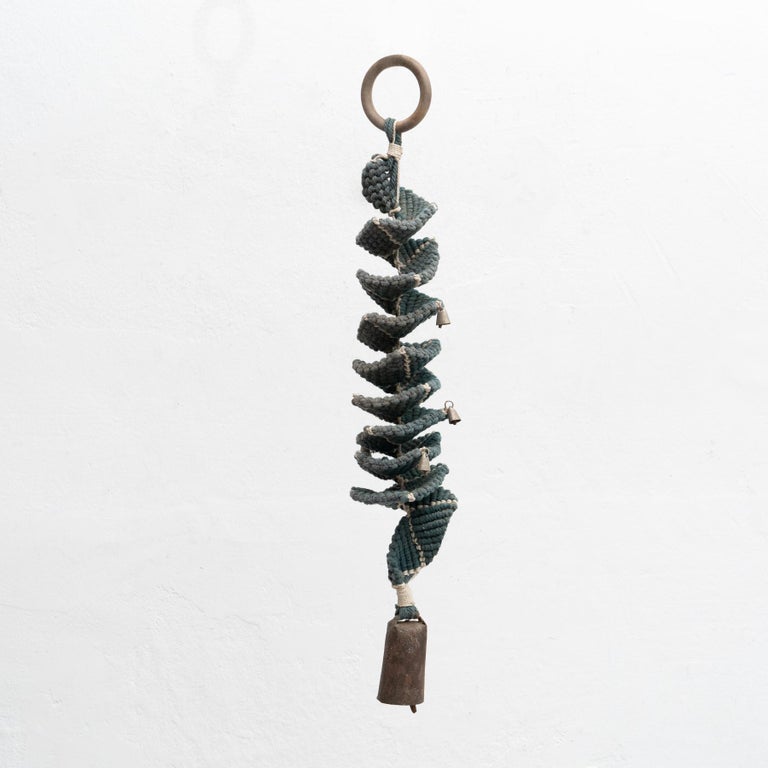 Hanging Cowbell Traditional Spanish Artwork, circa 1950 For Sale at