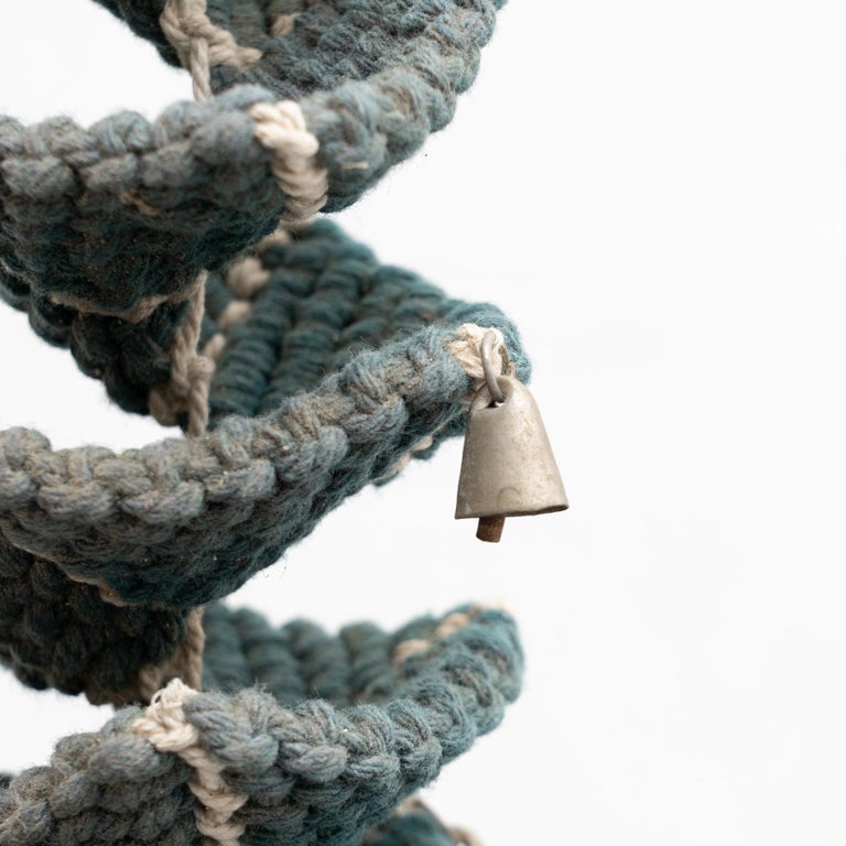 Hanging Cowbell Traditional Spanish Artwork, circa 1950 For Sale at