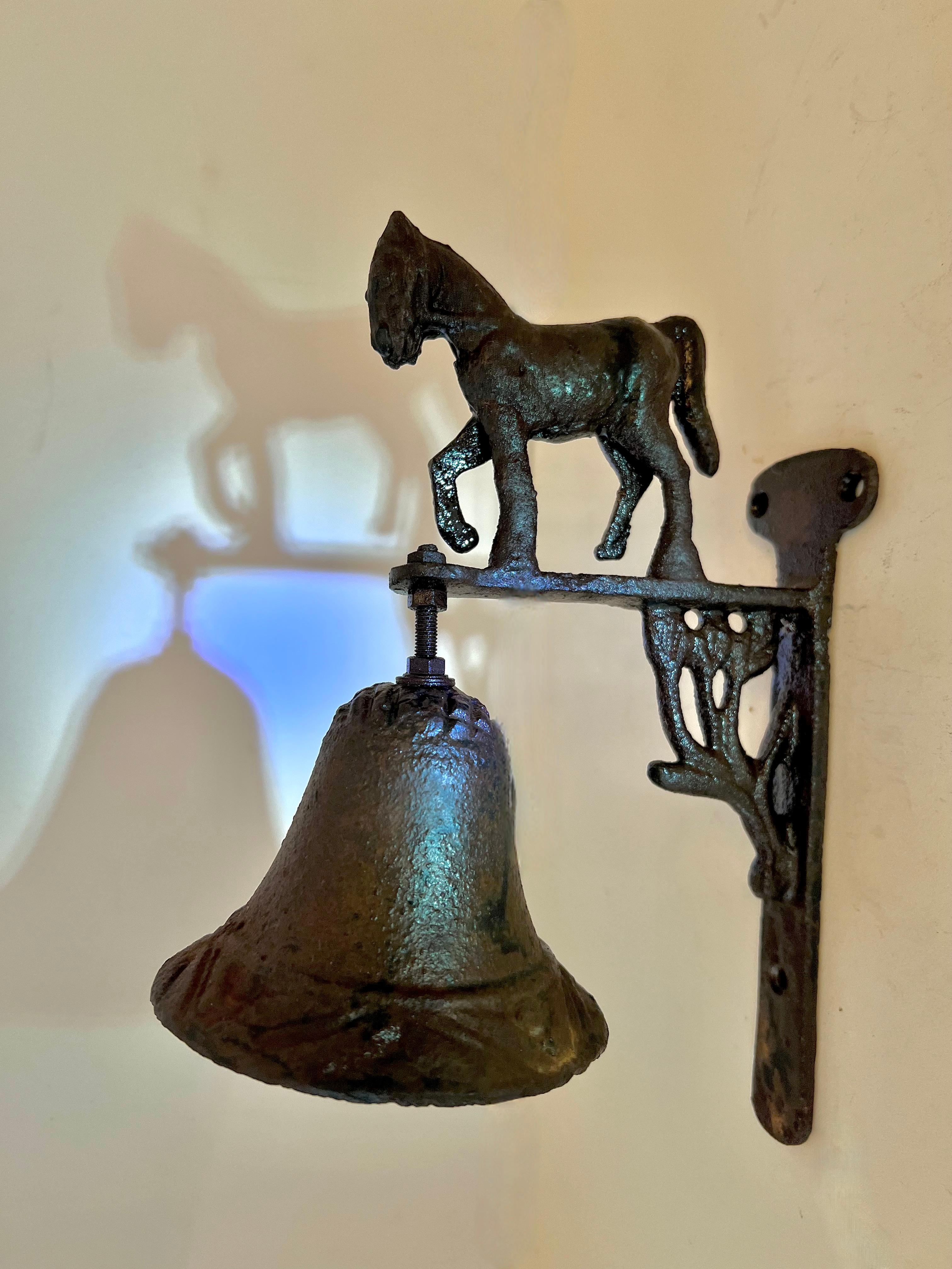 Hanging Doorway Entry Shoppe Bell with Horse  For Sale 4