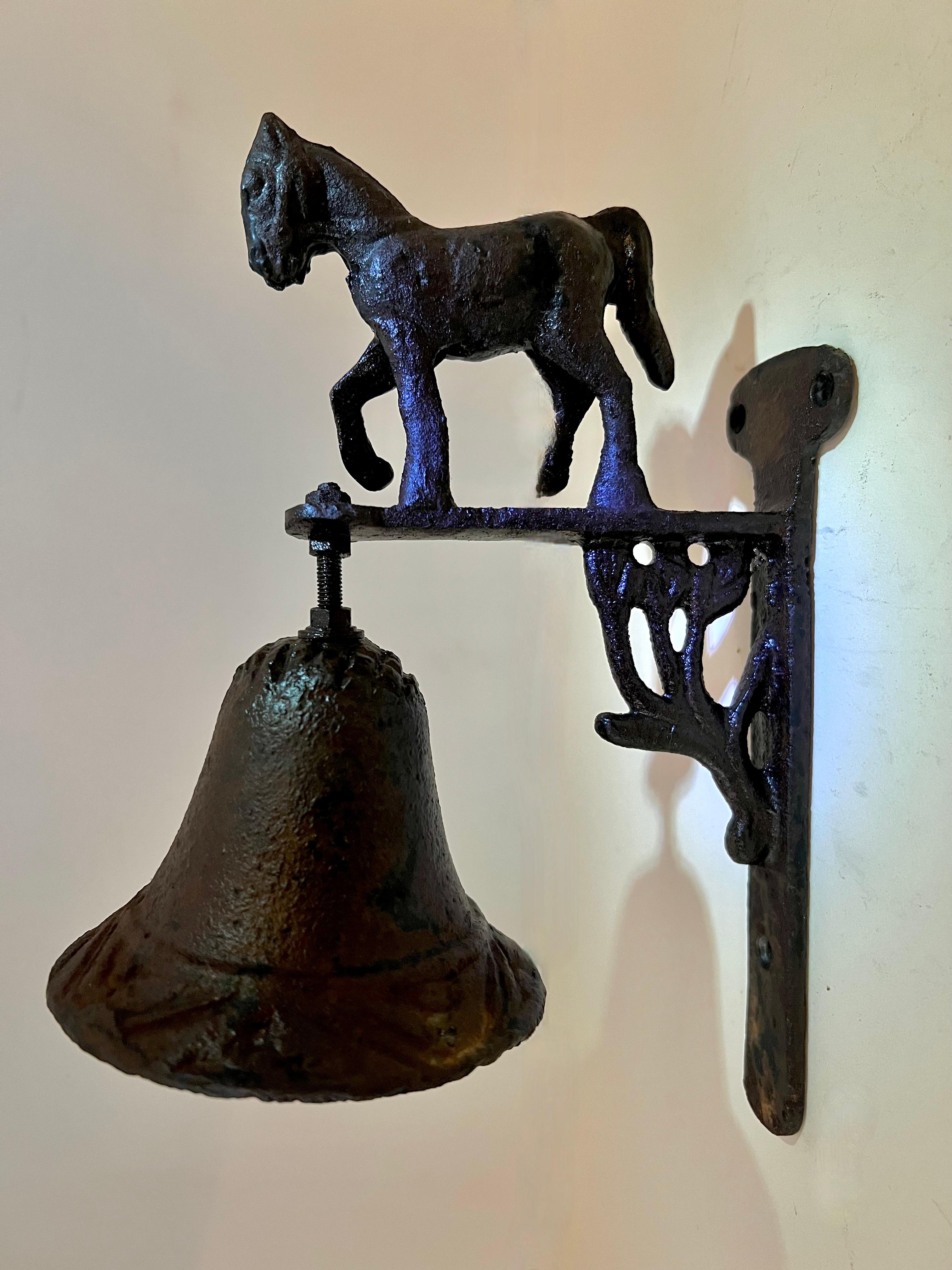 Hanging Doorway Entry Shoppe Bell with Horse  For Sale 1