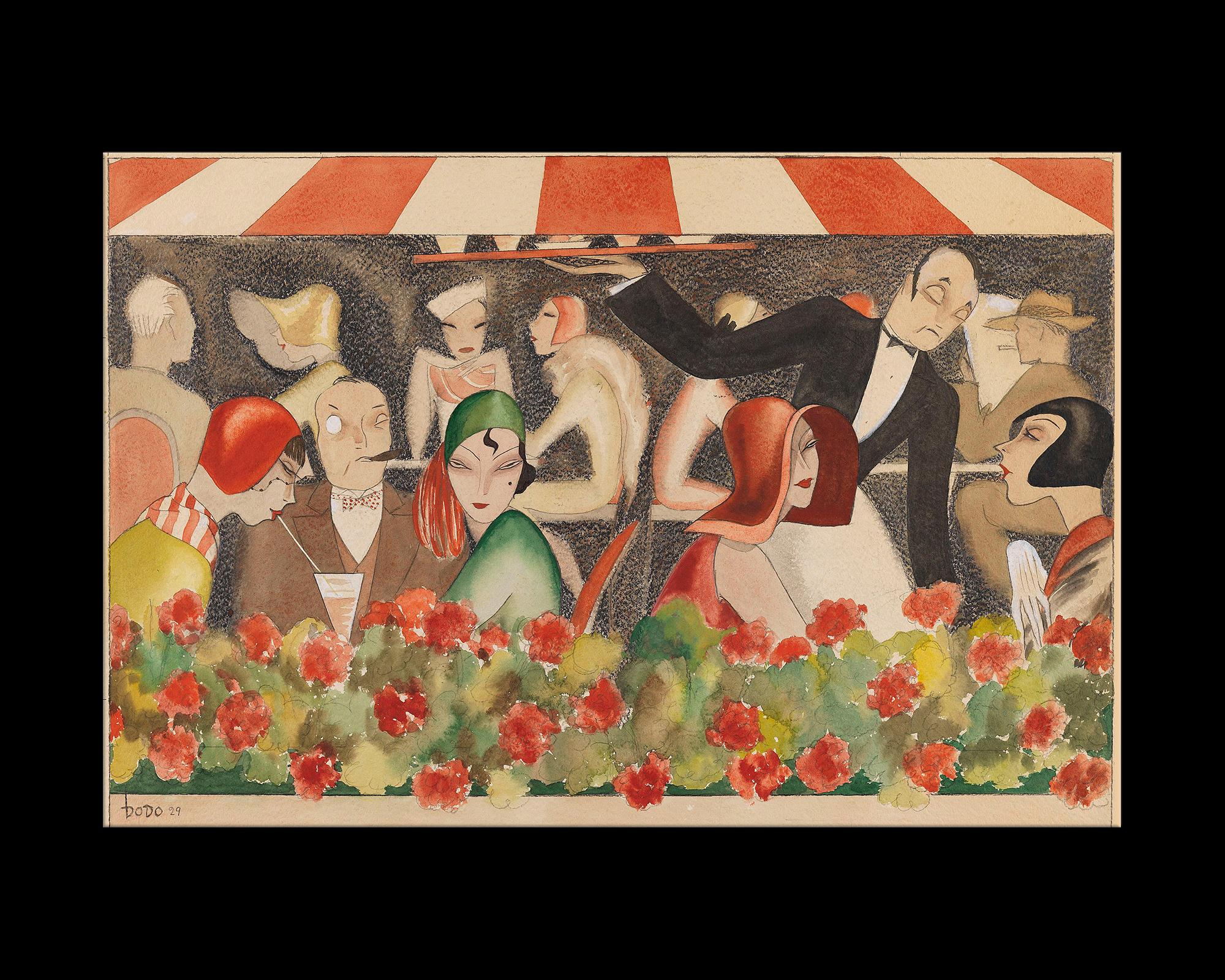 This large Art Deco Pastel Masterpiece is a faithful yet nuanced reproduction of the 