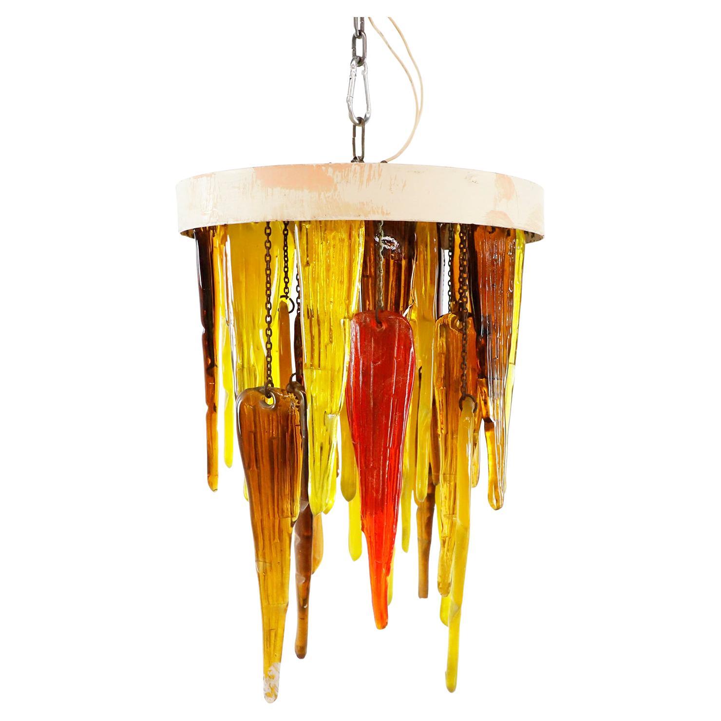 Hanging Handmade Chandelier by Feders For Sale