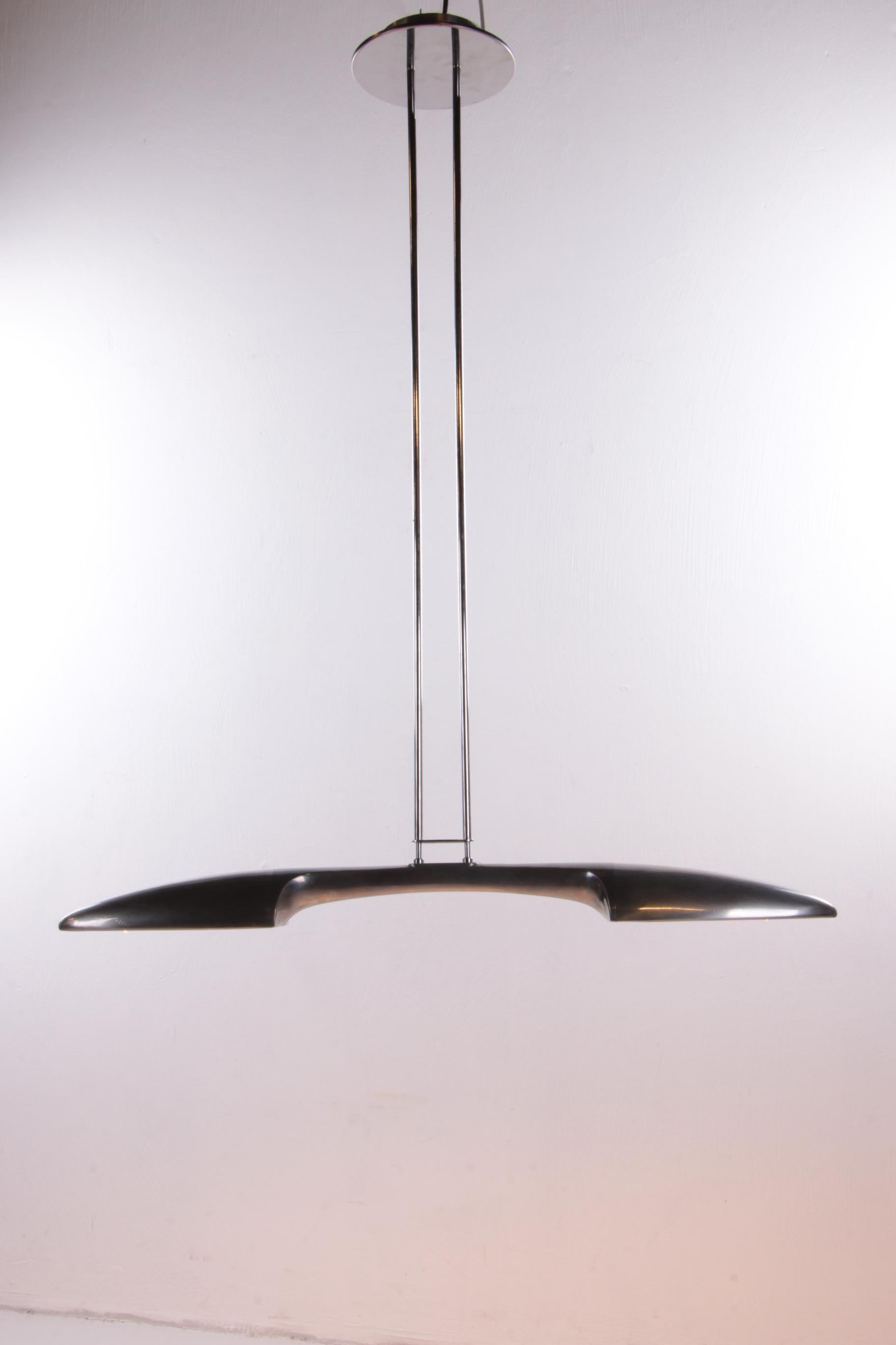 Spanish Hanging Lamp Aluminum Design by Jorge Pensi for B-Lux Spain 1980