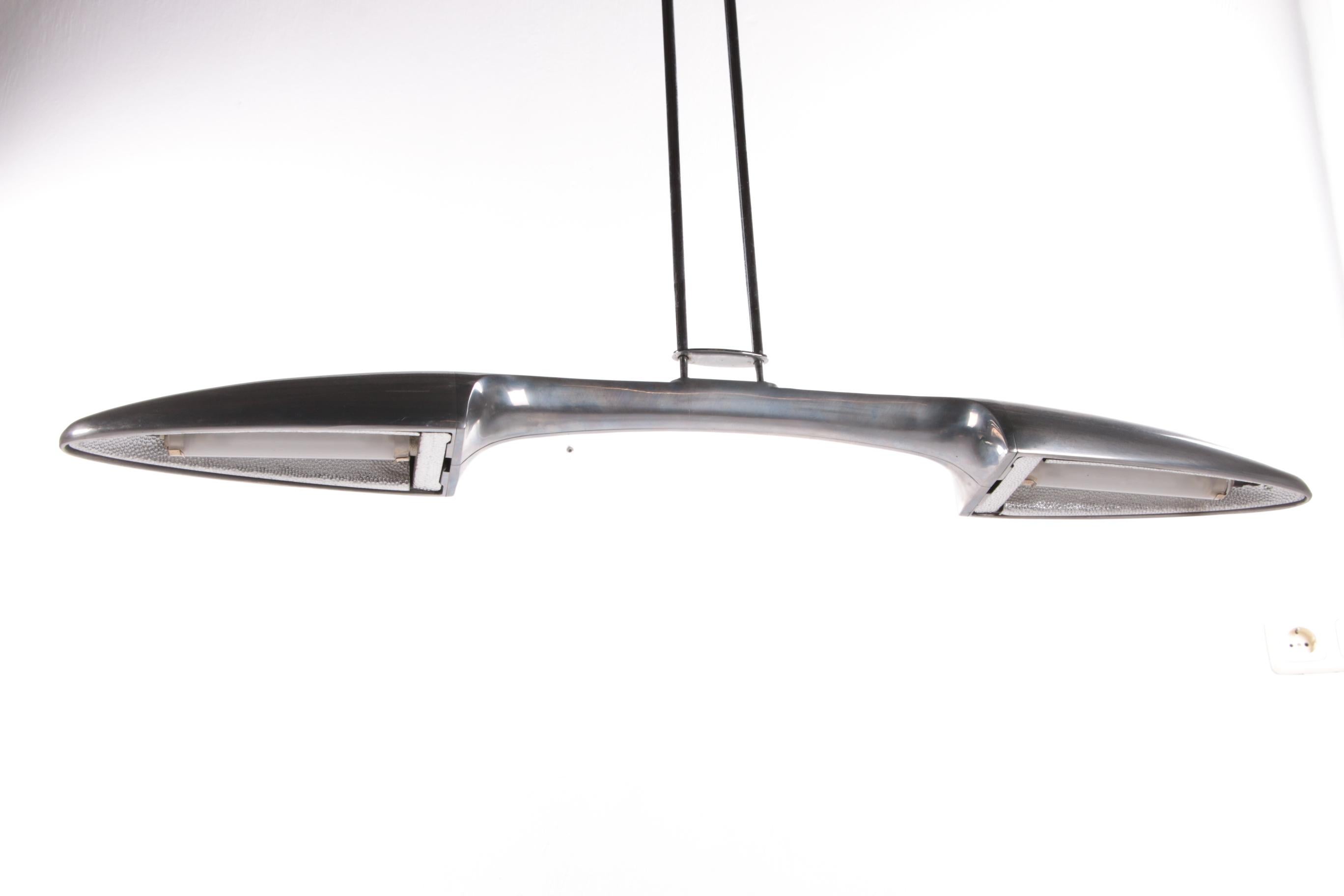 Hanging Lamp Aluminum Design by Jorge Pensi for B-Lux Spain 1980 In Good Condition In Oostrum-Venray, NL