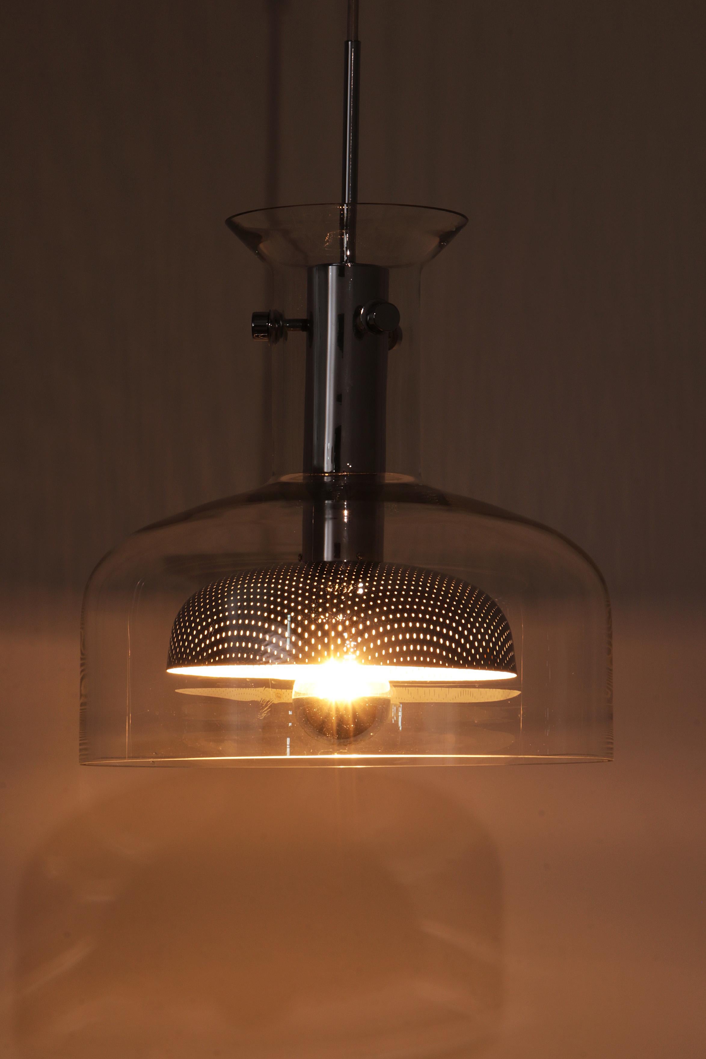 Lampada a sospensione Anders Pehrson Model Crystal di Atelje Lyktan, anni '70 In condizioni buone in vendita a Oirlo, LI