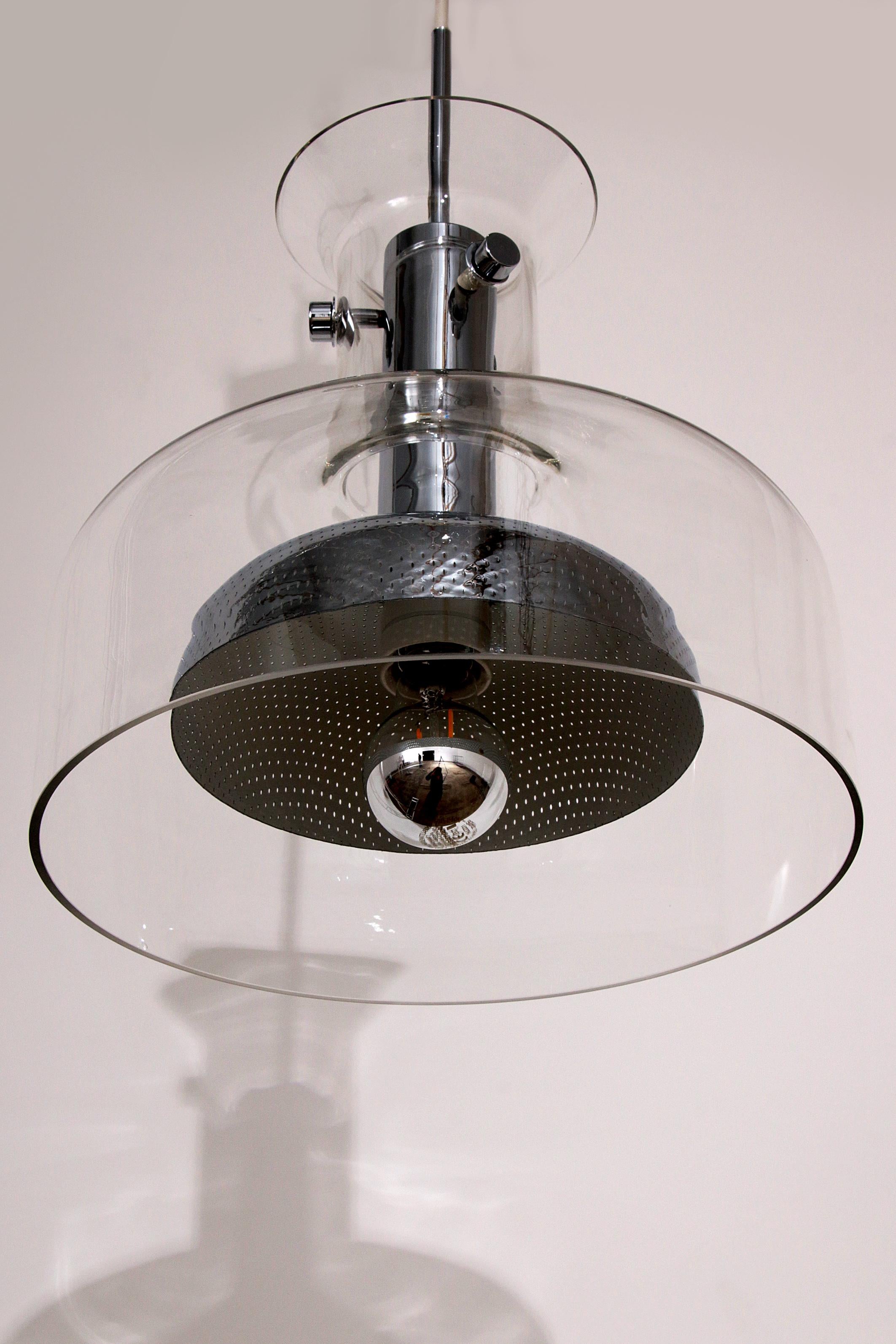 Fine XX secolo Lampada a sospensione Anders Pehrson Model Crystal di Atelje Lyktan, anni '70 in vendita